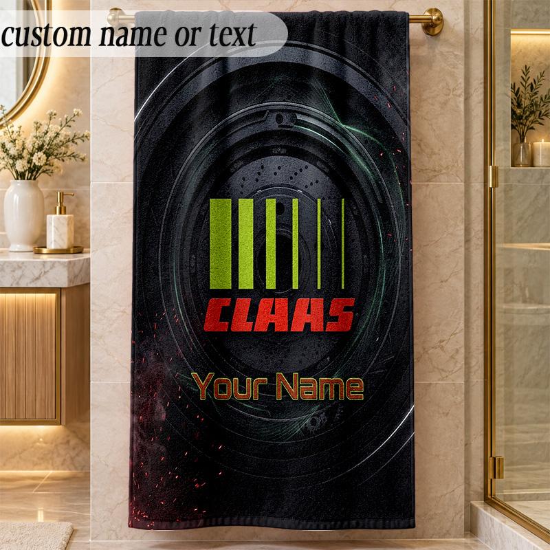 Beach TowelCLAAS Custom Name Text Personalized Soft Towel for Beach Pool Indoor Home Decor Gift