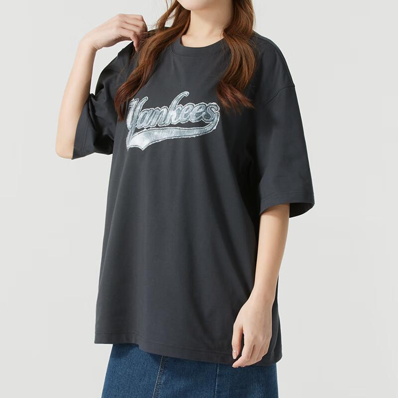 MLB Футболка унисекс New York Yankees с монограммой, угольно-серая, 3ATSM1453-50CGS