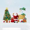 Christmas Wall Sticker Pvc Decorative Removable Santa Claus And Christmas Tree For Home Decor