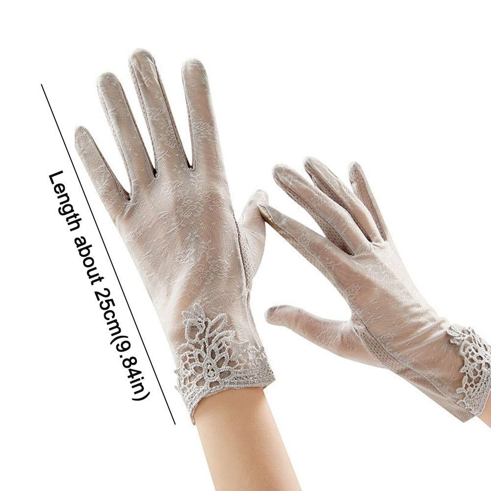 Sun Protection Sun Protection Gloves Lace Touch Screen Gloves Driving Mittens Driving Cycling
