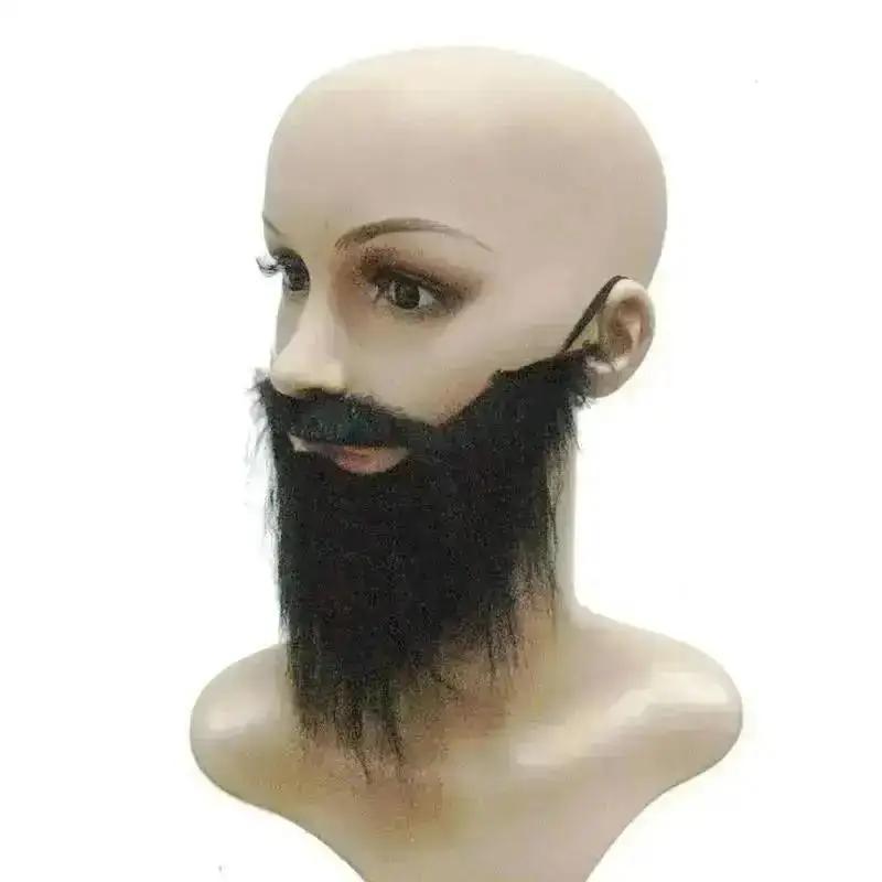 New Long Fakes Beard Mustache Party Halloween Decoration Festival Supplies Male Men U Shape Artificial Beard Party Favors