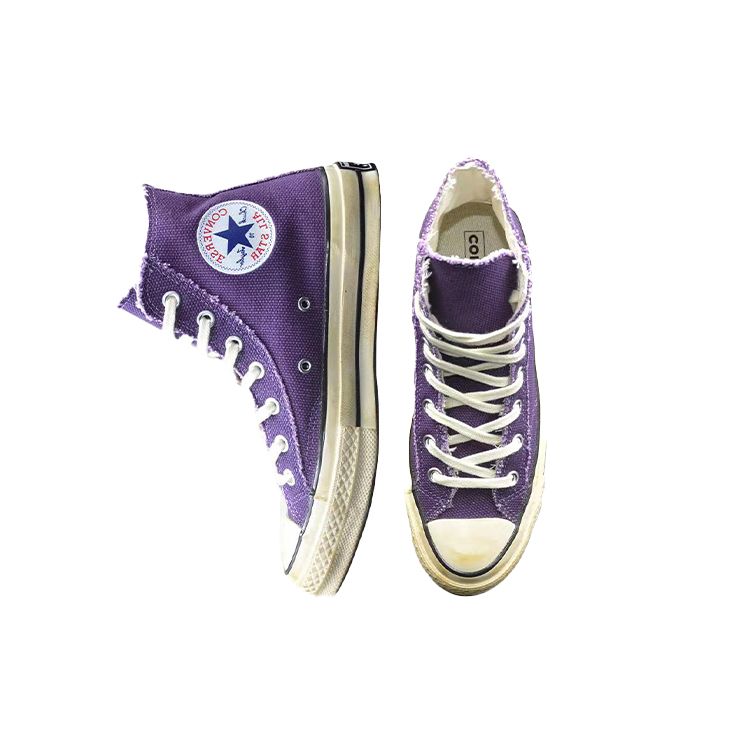 Converse 1970s Chuck Taylor All Star Vintage Classic Durable High-Top Canvas Shoes Unisex Sneaker Purple 169755C