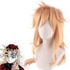 77cm Anime Demon Slayer: Kimetsu No Yaiba Douma Cosplay Wig Long Blonde Heat Resistant Synthetic Hair Styled Wig