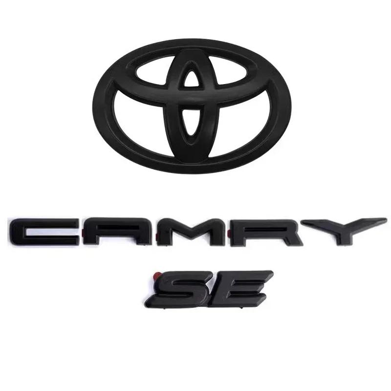 fszh2 3pcs ABS Overlay logo for Toyota 2018-2024 Camry modified three-dimensional covering 3D SE XSE trunk sticker car accessories