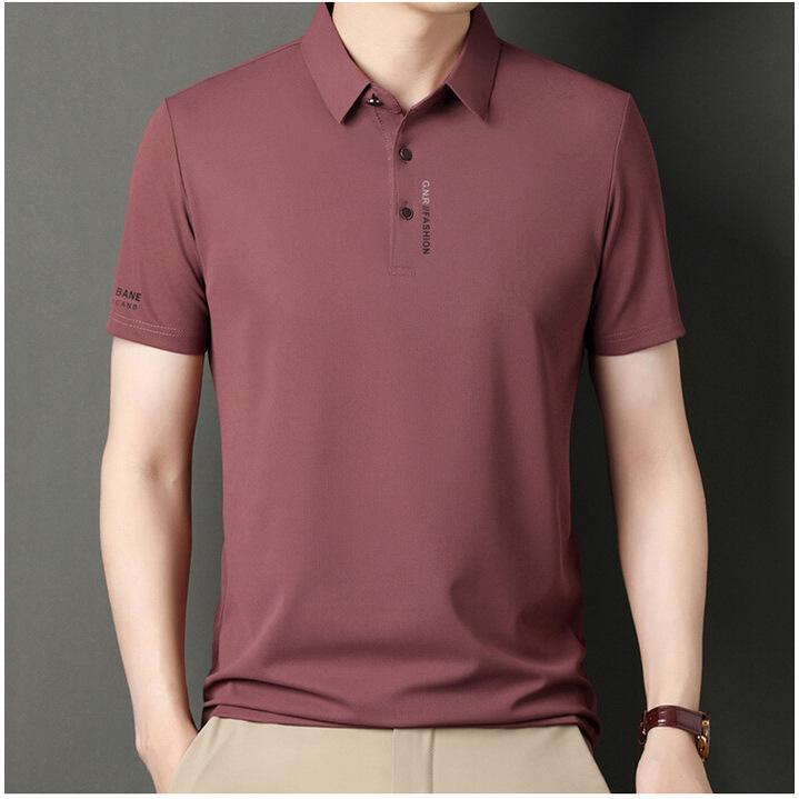 Футболка мужская с коротким рукавом, высококачественная вафельная повседневная тонкая средняя и зеленая универсальная мужская не требующая глажки универсальная одежда