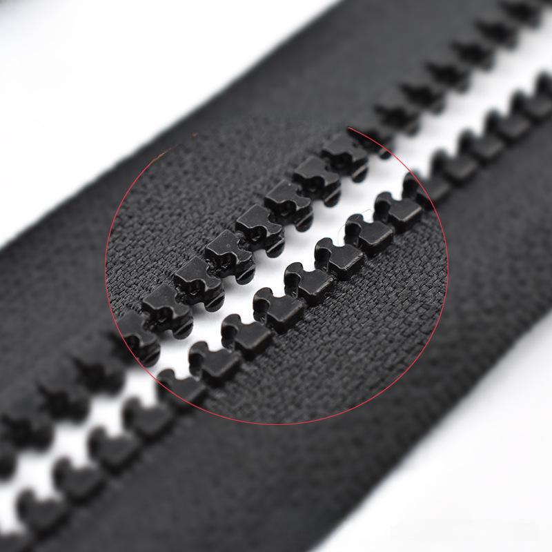 Двойное открытие Нет. 5 черных смоляных молний для пуховиков, доступные длины от 15 до 100 см.