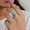 Заявление кольцо с бирюзой Аризоны, кольцо из стерлингового серебра 925 пробы, ручная работа, минималистичные бирюзовые украшения для женщин