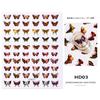 Nail Simulation Laser Butterfly Stickers 3D Stickers Waterproof Cute Butterfly Nail Stickers