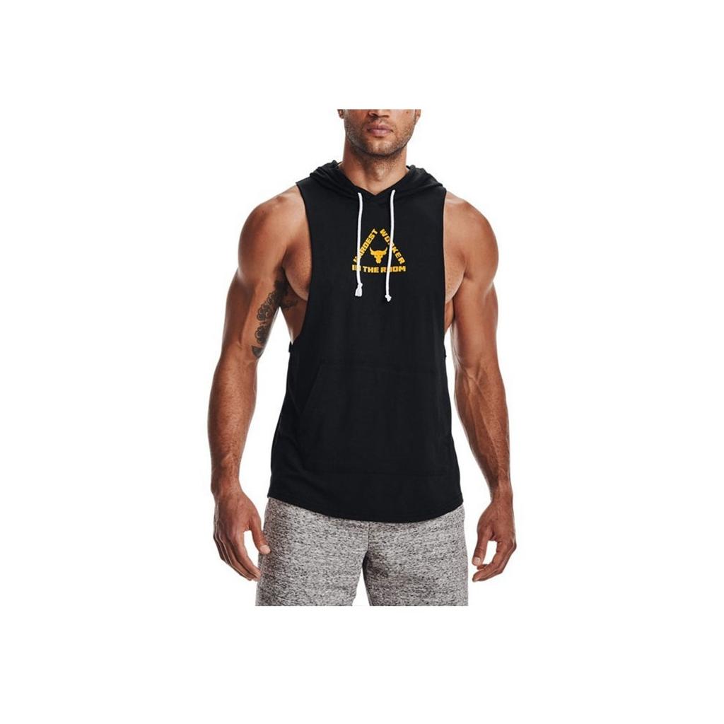 Under Armour Проект повседневный тренировочный свободный спортивный жилет с капюшоном мужские жилеты черный 1367117-001