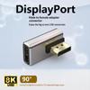 Угловой DP 1.4 Адаптер DisplayPort Папа-Мама 90-градусный Разъем для Подключения Домашнего Офисного ПК Ноутбука Монитора