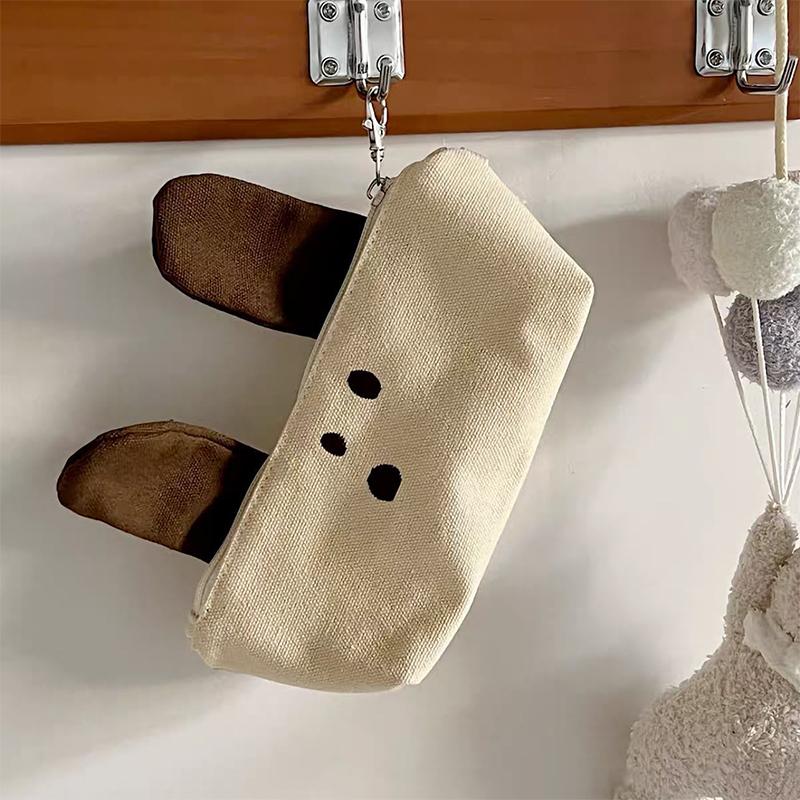 Милая собачка сумка для карандашей на молнии креативный большой вместительный канцелярский чехол многофункциональная холщовая сумка для хранения школьная сумка для канцелярских принадлежностей