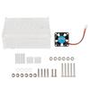 Acrylic Case with 5V Cooling Fan 3 Heatsinks Camera Bracket Mounting Hole for Raspberry Pi 4B
