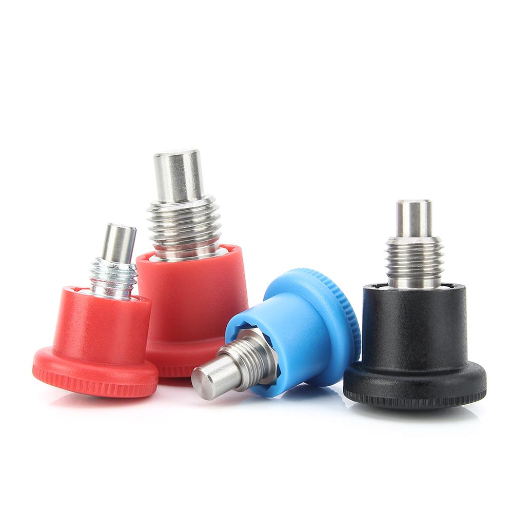 KST218 Нержавеющая/Углеродистая сталь Штифт Трехцветная ручка Без блокировки Индексные плунжеры Крупная резьба Мини-индексный плунжер