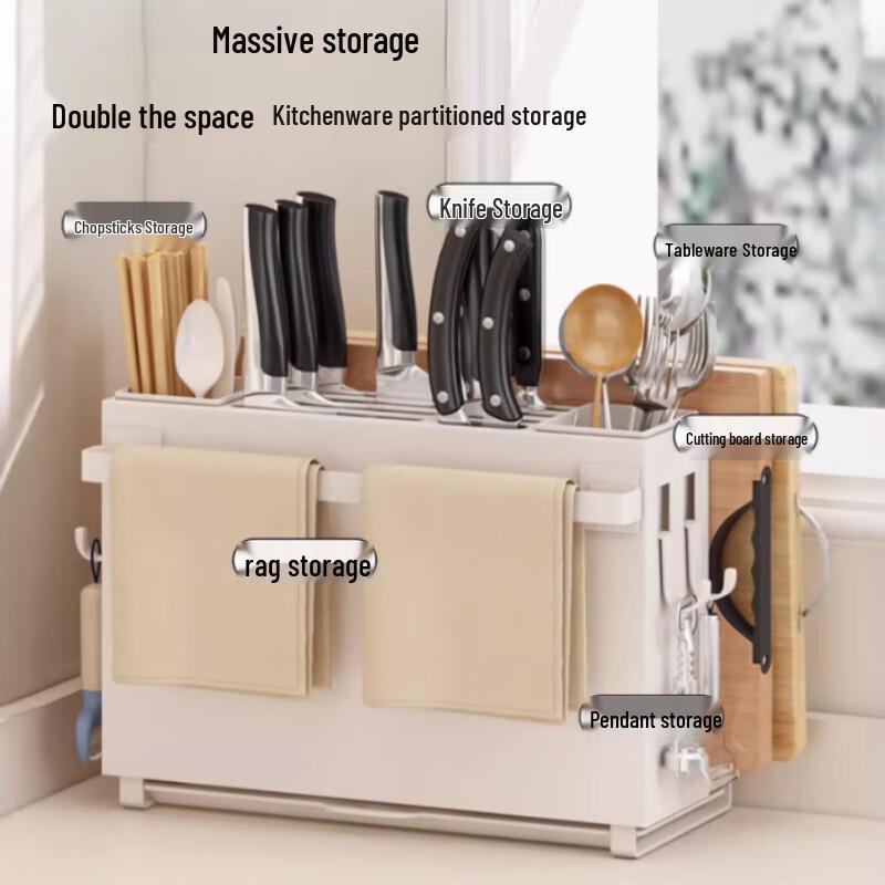 Multi-functional Kitchen Knife and Storage Rack