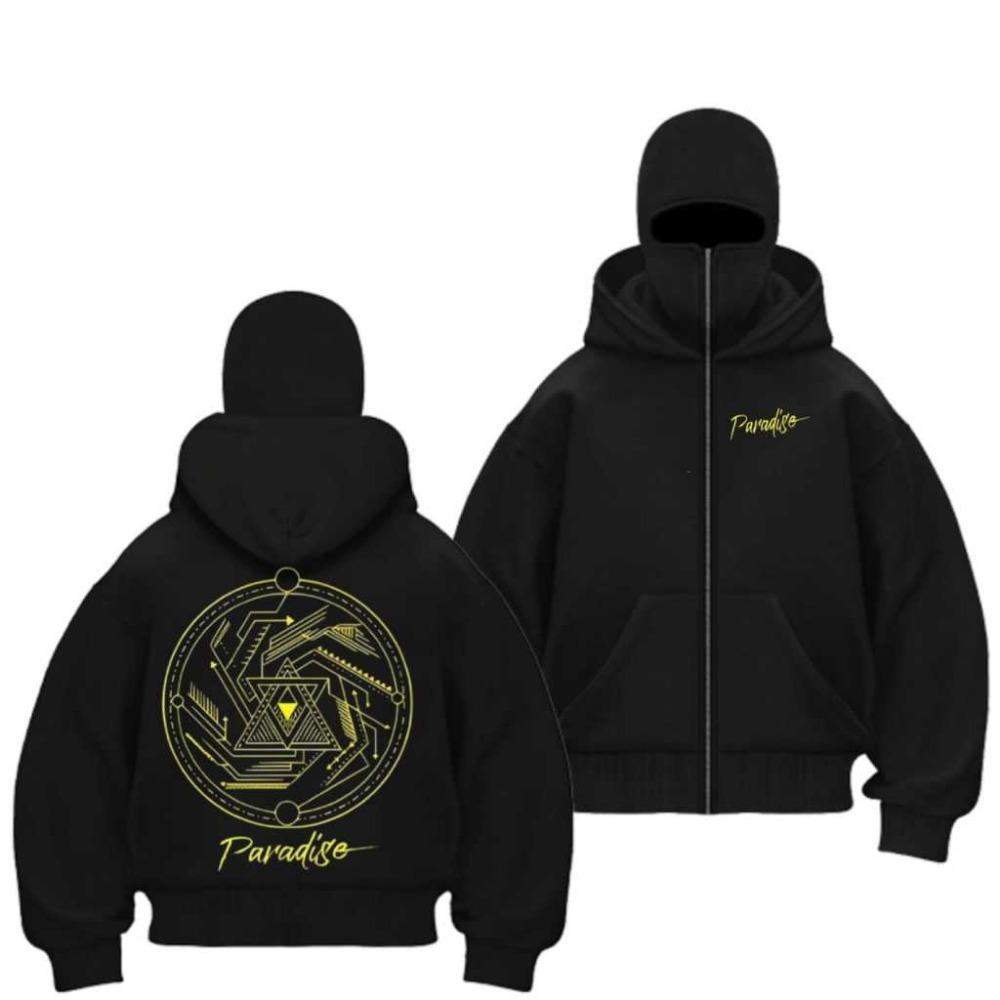 Hoodie Zipper Balaclava COMPASS / Jaket Boxy Compass Hitam Anak Dan Dewasa Terbaru Dan Terlaris