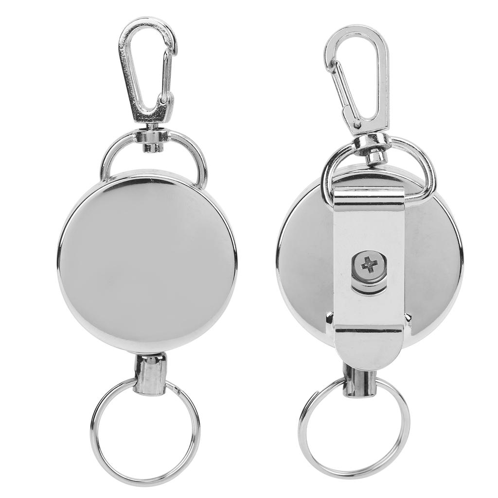 4 см прочный выдвижной полностью металлический стальной провод брелок брелок тяга держатель ключей