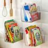 Kitchen Spice Bag Holder Wall Mount Adhesive No Drill Detachable Clear Plastic Multifunctional Seasoning Pouch Organizer Rack
