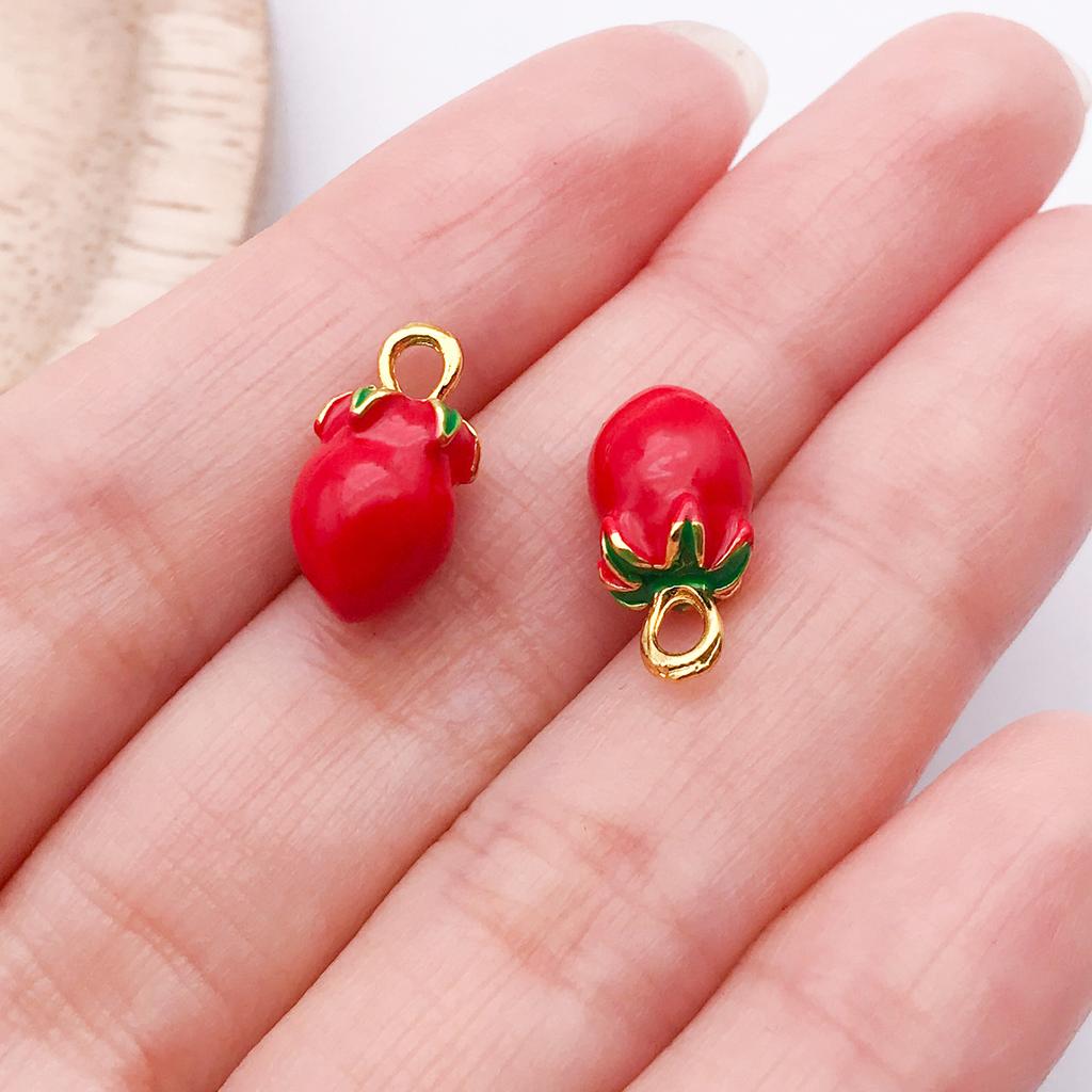 Fruit Pendant Strawberry Watermelon Pepper Corn DIY Jewelry Accessories
