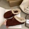 Новогодние новые внешние Birkenstocks, плюшевые туфли, одна педаль, теплая сумка-шапка, полутапочки, женские