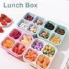 4 шт. Ланч-бокс для детей, многоразовые контейнеры для закусок с 4 отделениями, коробка для бенто