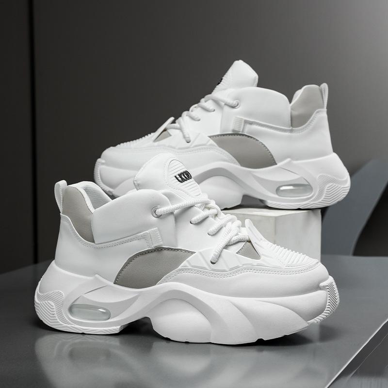 Shoes for Men High Quality Mesh Breathable Leather Men's Platform Sneakers Trend Casual Running Sports Me'n Shoes Zapatos Hombre