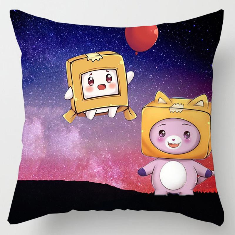 Lankybox Decorative Soft Pillow Case Cushion Cover For Comfortable Car Travel