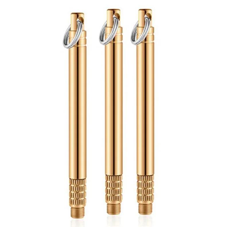 1PC Titanium Alloy Integrated Toothpick Portable Mini Brass Toothpick Multifunctional Toothpick Bottle Fruit Fork Camping Tool