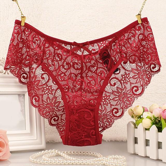 Sexy Women's Lace Panties Underwear Seamless Transparent Thongs Low Waist G-string Comfort Lady Lingerie Brazilian Female 2022