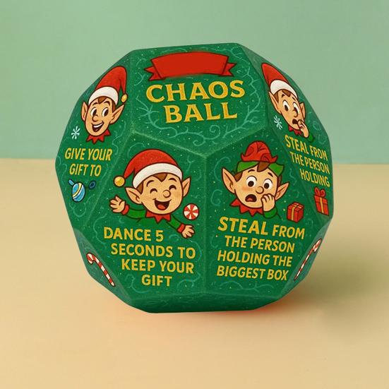 Веселый обмен подарками, игра для вечеринки, обмен кубиками, обмен подарками, семейная игра, 12 разных сторон, рождественские чулки для мужчин, семьи, друзей