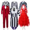 Halloween Couple Cosplay Costume Lydia Wedding Dress Master Suit Cos Outfits For Men Women Carnival Party