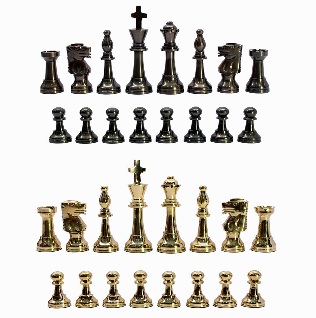 StonKraft Cm King Height Edition Brass Chess Coin Pawn Staunton Figure Figure 8.9 - Collector's