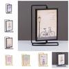 Not Easily Deformed Metal Photo Frame Rotating Photo Frame Ornament Desktop Ornament   Bedroom