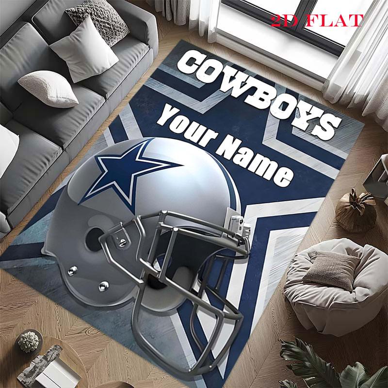 Custom Dallas Cowboys Carpet Rug for Living Room Bedroom Home Sofa Decoration,Kids play Nonslip Floor Mat