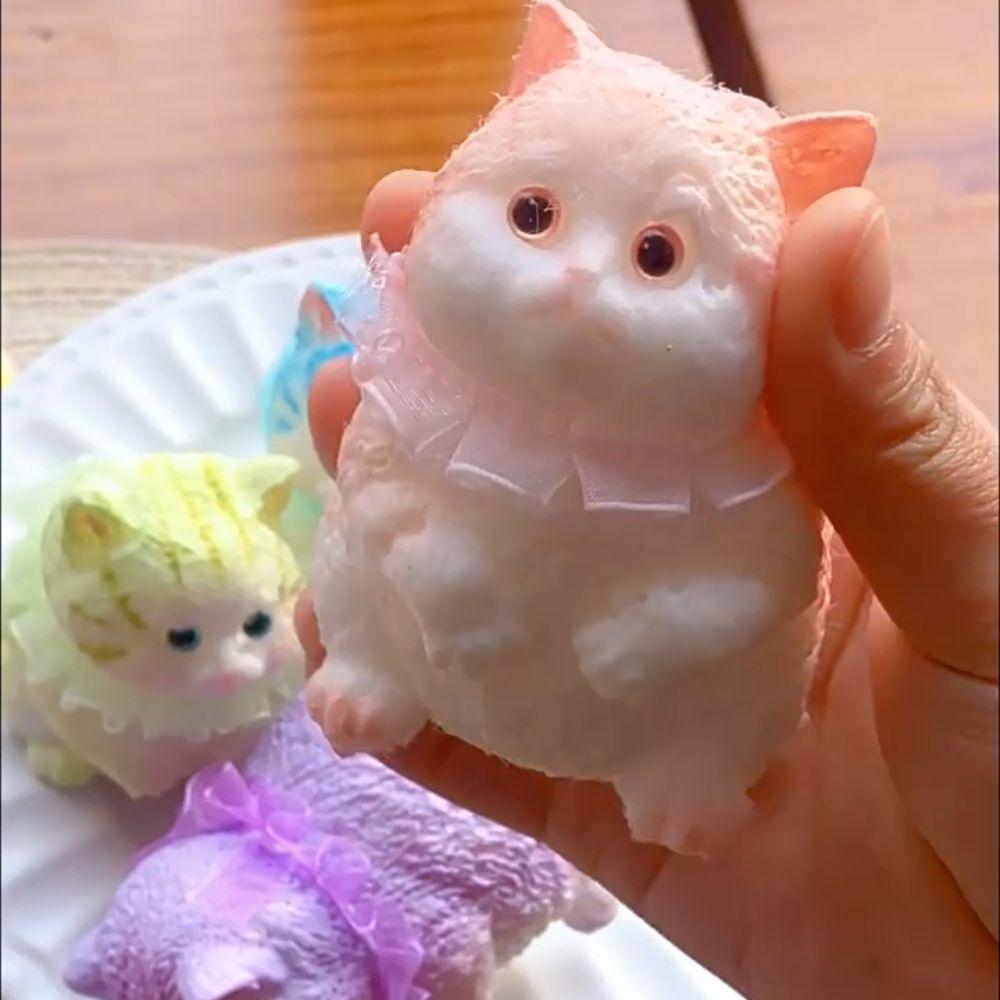 Animal Simulation Cat Squeeze Toys Slow Rebound Cat Fidget Toy Novelty Cat Doll Squeeze Toy Office