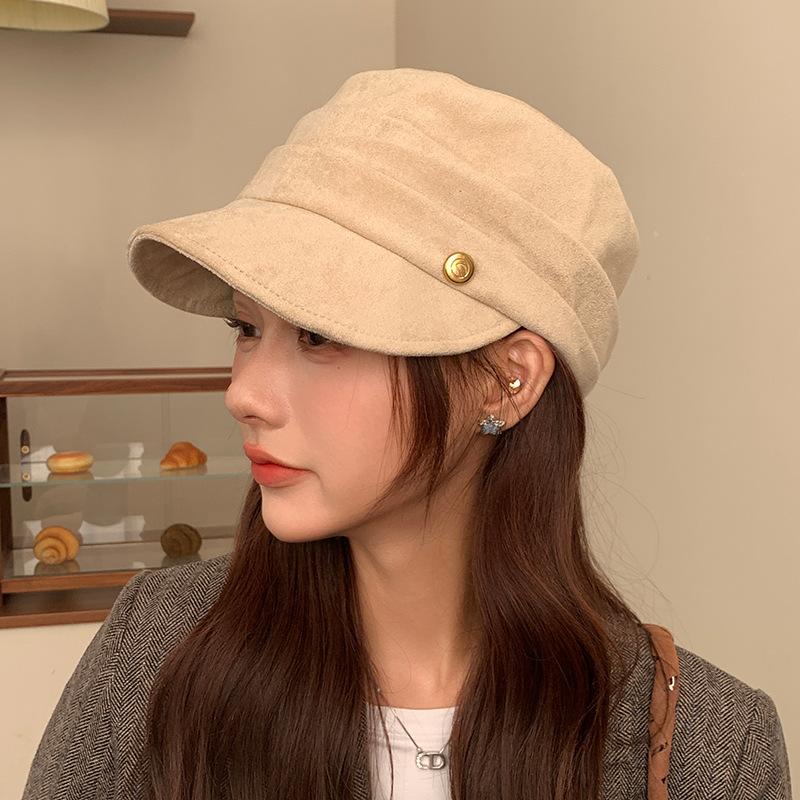 Ретро Универсальный Шерстяной Берет Подчеркивающий Лицо Утиный Язычок Восьмиугольная Шляпа Детская Теплая Ветрозащитная Шляпа Газетчика