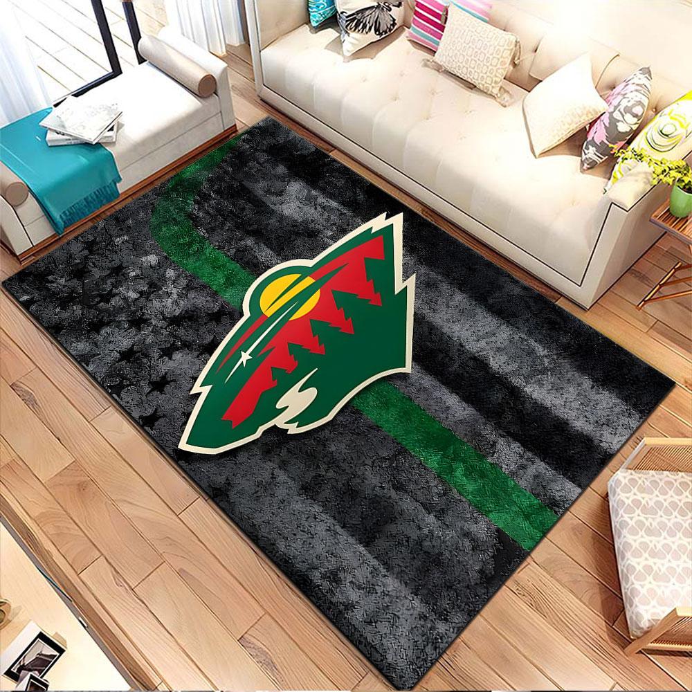 Wildlife Forest Silhouette Design Patterned carpet, non slip mat suitable for living room and bedroom sofas