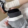 Универсальные ультратонкие гольфы на раннюю весну, удобные повседневные носки из чистого хлопка, однотонные длинные носки для девочек, серая гамма