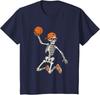 Cool Skeleton Basketball T Shirt Funny Dunk Graphic Tee Sports Lover Gift