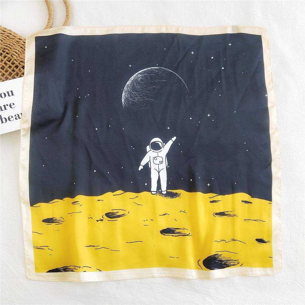 53CM Silk Scarf Small Square Scarf Versatile For Women Spring And Autumn Thin Design Fashionable And Stylish Decorative Scarf Professional Flight