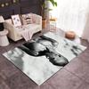 Man Black White Carpet Design for Dining Room Playrooms Decorate room Study room Anti-slip Rug Office home decor