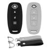 Koaudb Compatible Nissan Smart Key Car Key Compatible with New Soft Holds 2 Keys Case, 3-Button, Cover, X-Trail, Sakura, Aria, Etc., Silicone,