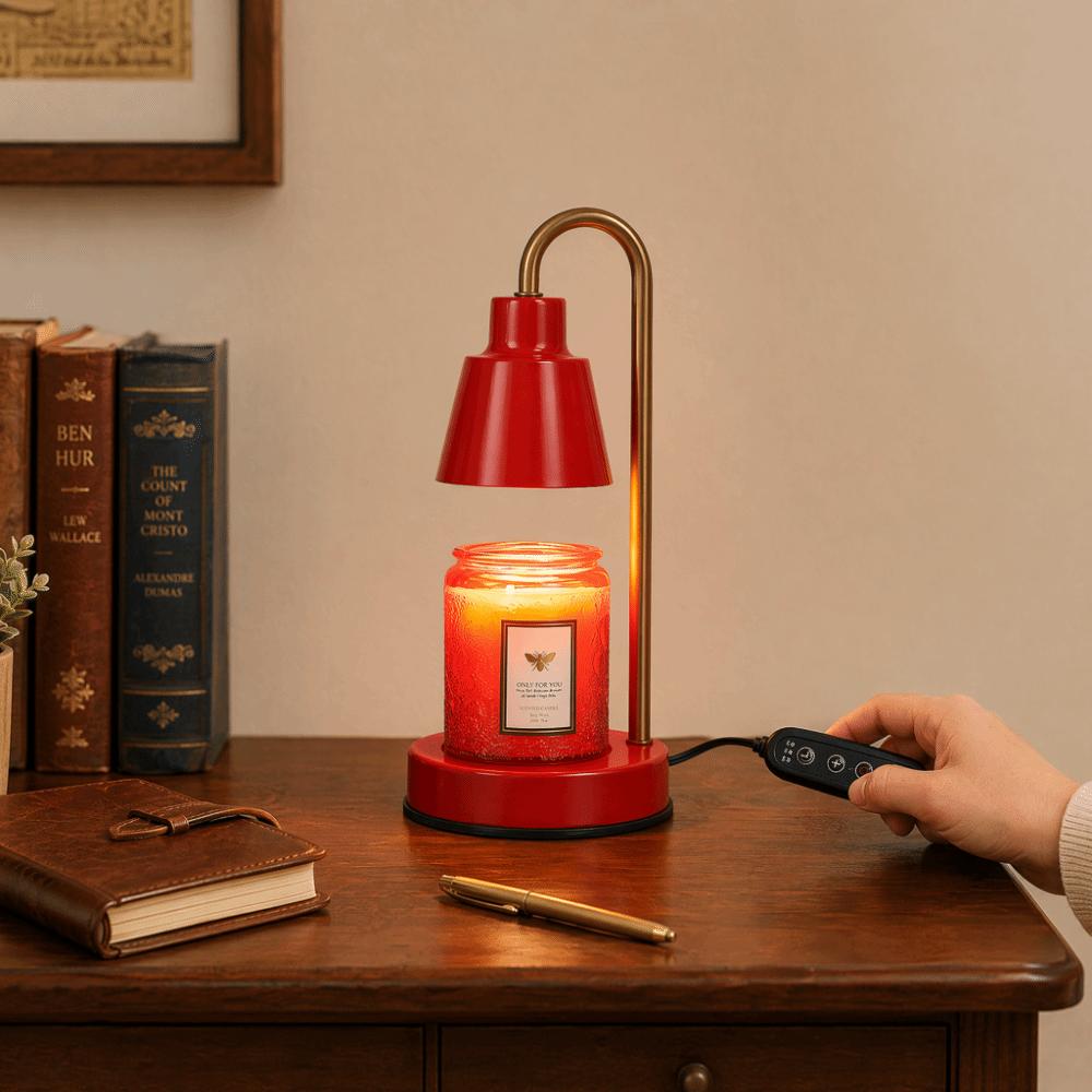 Metal Base Candle Lamp Wax Melting Desk Lamp Vintage Table Lamp  Office