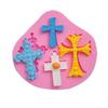 Cross Design Silicone Mold Fondant Cake Decoration Mold Sugar Gum Paste Tool 3D Chocolate Mousse Mould