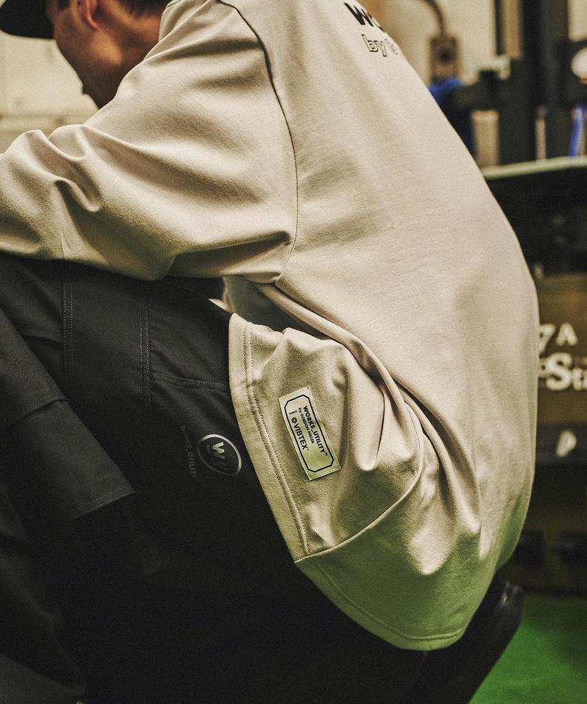 GORDON MILLER Унисекс Длинный рукав VIBTEX Размер 0 Размер S Светло-серый 1767067 Футболка WORKS_UTILITY (Эквивалент JP)