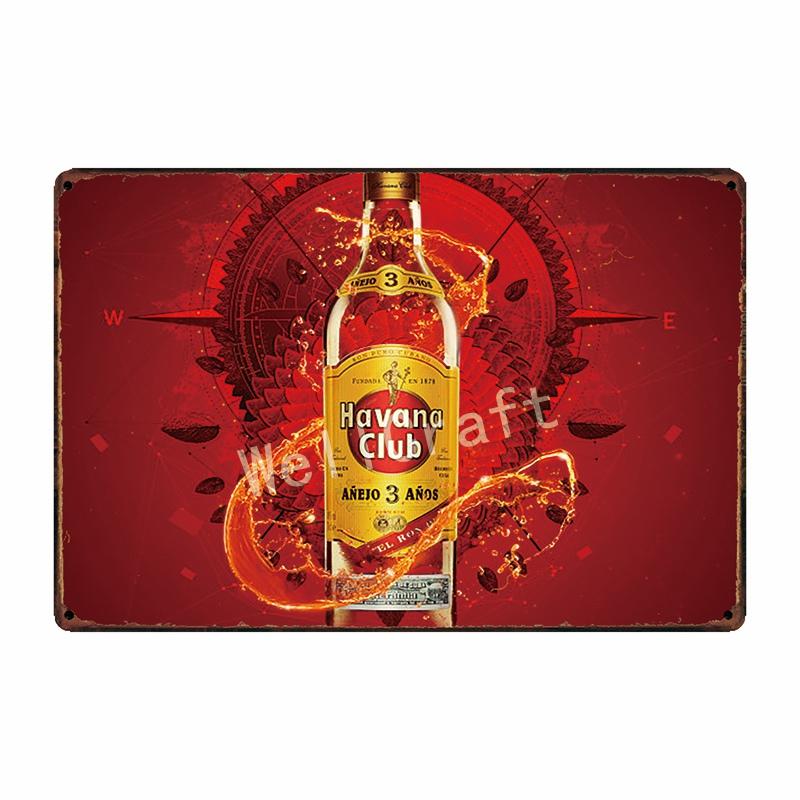 [ WellCraft ] HAVANA CLUB Металлическая табличка Музыкальный паб бар Ретро Картина FG-239
