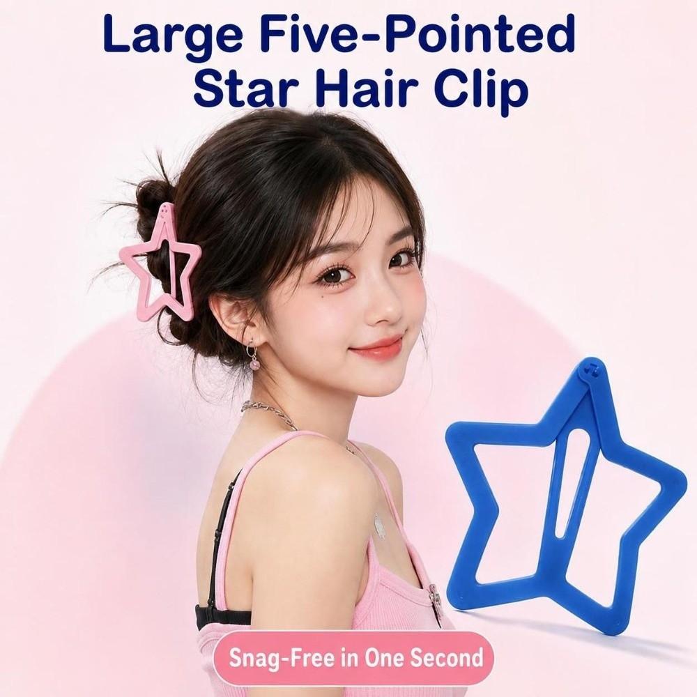 Hollow Star Shaped Hair Clip Pentagonal Star Shape Back Head Hair Clip Updo Hair Clip Updo Styling
