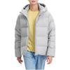 Uniqlo Однотонная стеганая пуховая куртка с капюшоном и карманами на молнии Мужская верхняя одежда Облачно-серая 459624-02