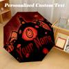 Doors 8 Rib Auto Folding Umbrella, Personalized Custom Name Text