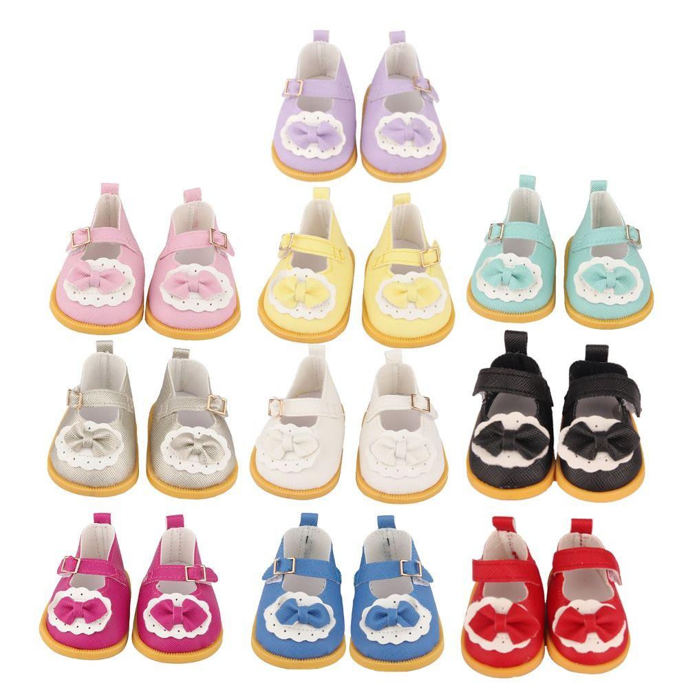 10 Colors Cotton Doll Shoes Fashion PU Leather Shoes New DIY Toys for 20cm Cotton Dolls