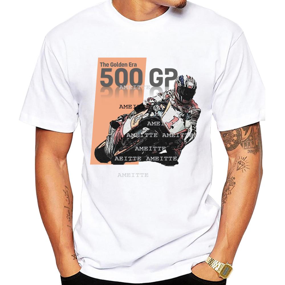 The Golden Era Yzr 500 Gp Race Capirossi Rider Tshirt Summer Unisex Short Sleeve Cool Boy Motorcycle Sport Racing Tops White Tees